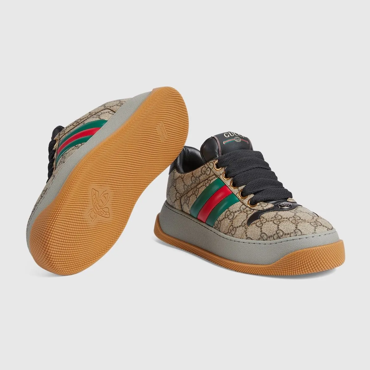 P660 Original item Private mold opening Gucci New Screener series Couple model Chubby Bread shoes Small dirty shoes Fatty Double G Casual sneakers Original purchase Development Original purchase Development Screener series sneakers are inspired by the classic sneakers of the 1970s. They are named after the defensive action in sports. They are decorated with striped webbing on the side and embellished with retro Gucci logos. These sneakers are made of GG canvas. Purple leather details add depth to the piece with sharp contrast, and the details are fuller. Exquisite packaging at the delivery counter Fabric: Original imported cowhide + double G fabric Lining: Original customized cowhide Sole: Original molded TPU outsole Sole thickness: 6CM Size: Women's 35-40 / Men's 39-44